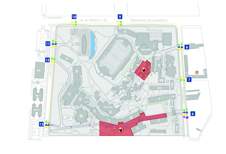 Map of VUB campus